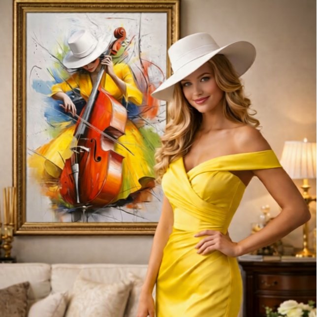 Lienzo “Yellow Muse Melody” (Beautiful canvases featuring 'The Yellow Muse of Melody')