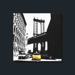 Lienzo Yellow Taxi New York City Nyc Brooklyn Bridge<br><div class="desc">Taxi Amarillo Ciudad Nueva York Nyc Brooklyn Bridge Pop Art Canvas Art Print.</div>