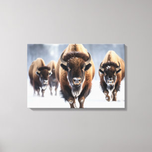 Lienzo Yellowstone Bison Canvas Art