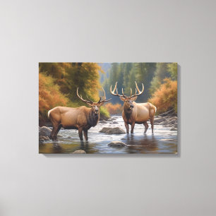 Lienzo Yellowstone Elk Canvas Art