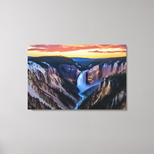 Lienzo Yellowstone Falls Canvas Art