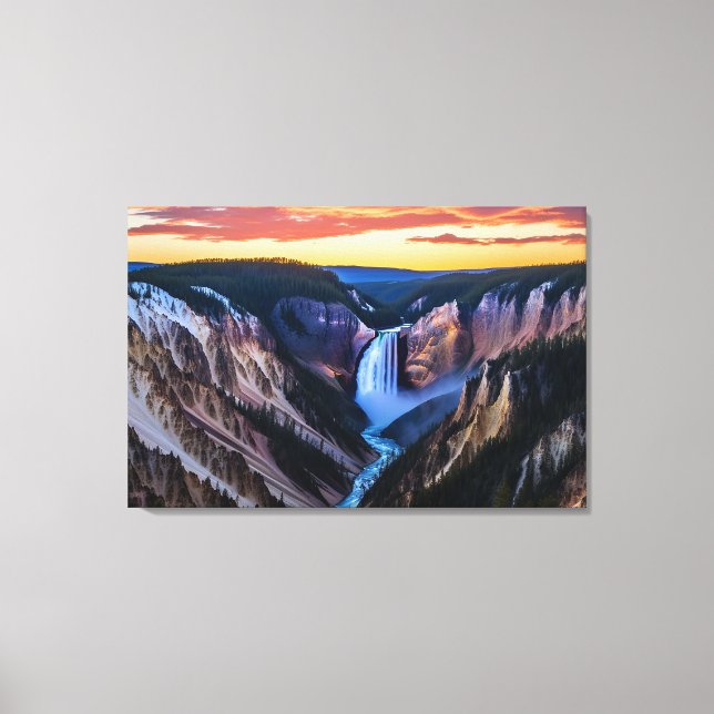 Lienzo Yellowstone Falls Canvas Art (Anverso)