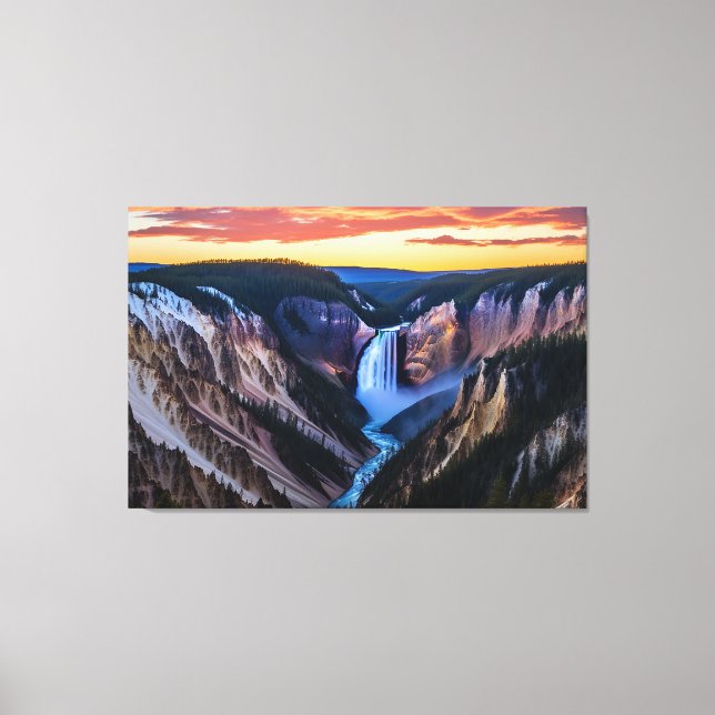 Lienzo Yellowstone Falls Canvas Art (Anverso)