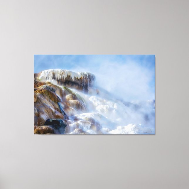 Lienzo Yellowstone Mammoth Falls Canvas Art (Anverso)