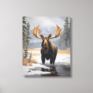 Lienzo Yellowstone Moose Canvas Art