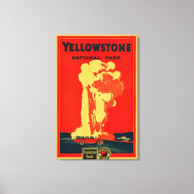 Lienzo Yellowstone, Poster de publicidad de la vieja fe (Anverso)