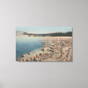 Lienzo Yellowstone, WYView de la piscina del zafiro