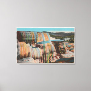 Lienzo Yellowstone, WYView de Mammoth Hot Springs