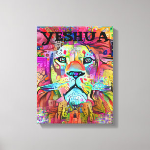 LIENZO YESHUA LION DE JUDAH CHRISTIAN ART CANVAS