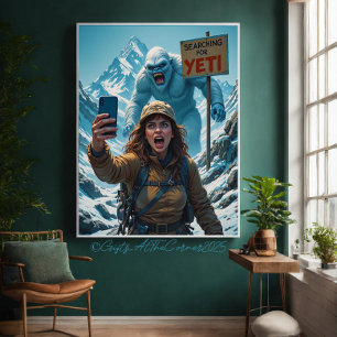 Lienzo Yeti Bigfoot Sasquatch Selfie Monte Everest