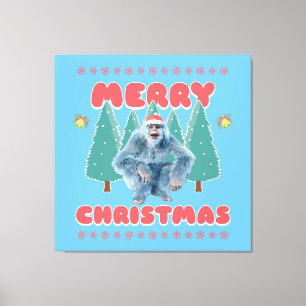 Lienzo Yeti Divertido - Feliz Navidad