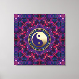 Lienzo Yin Gold Yang Purple Indigo Ocho Energy Mandala