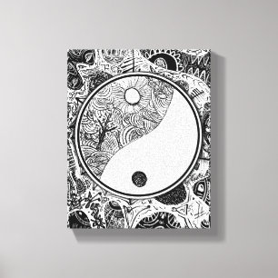 Lienzo Yin Yang Alternativo Trabajo Circular