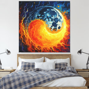 Lienzo Yin Yang Art Celestial
