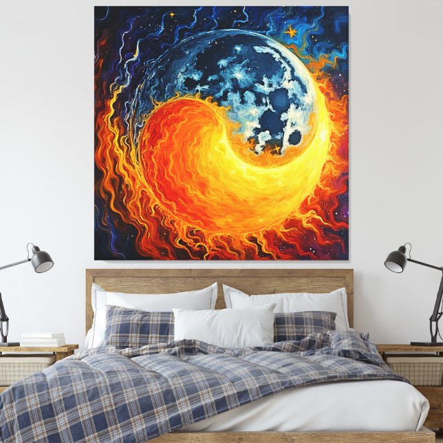 Lienzo Yin Yang Art Celestial (Insitu(Dormitorio))
