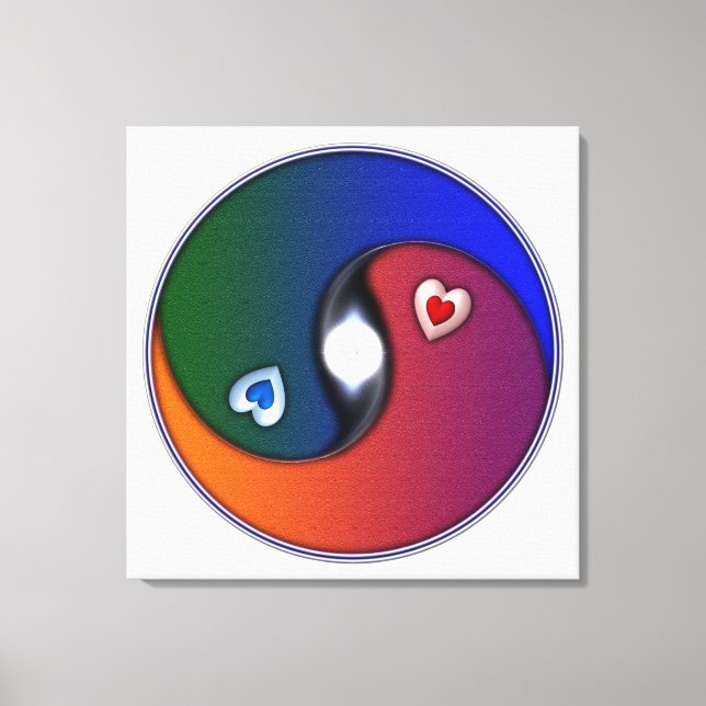 Lienzo Yin Yang Sun Valentine Love (Anverso)