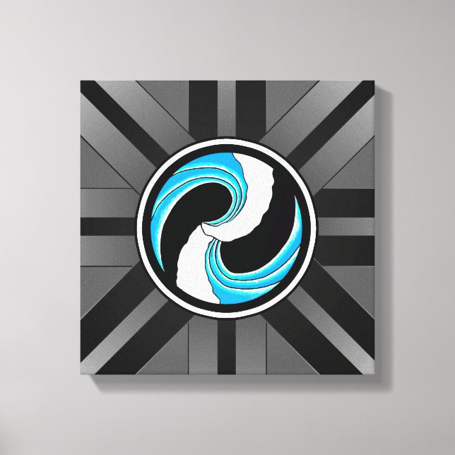 Lienzo Yin Yang Waves (Anverso)