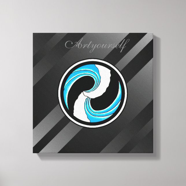 Lienzo Yin Yang Waves (Anverso)