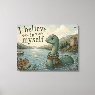 Lienzo Yo creo en mí mismo Monstruo del Lago Ness caprich