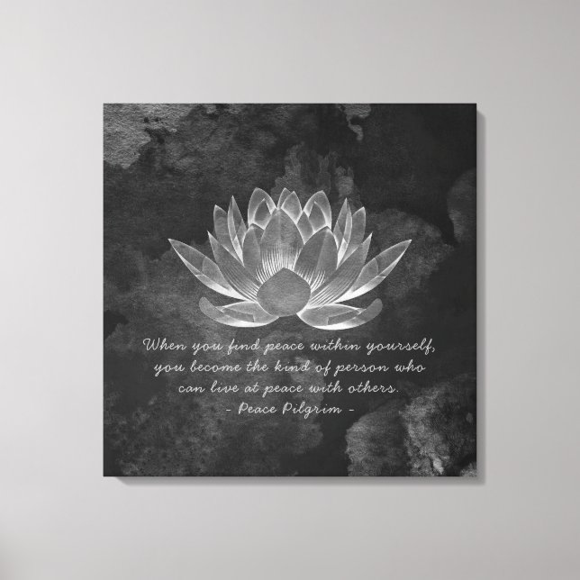 Lienzo YOGA Meditación Reiki Instructor Cita Moda Lotus (Anverso)