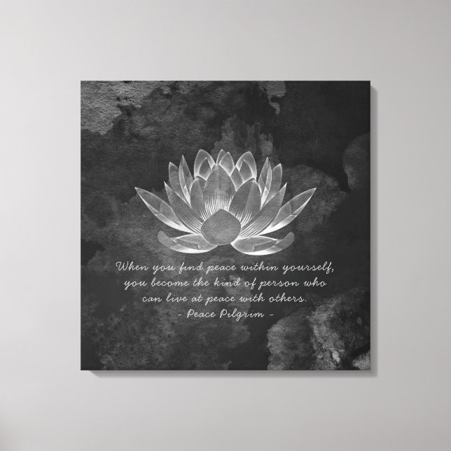 Lienzo YOGA Meditación Reiki Instructor Cita Moda Lotus (Anverso)