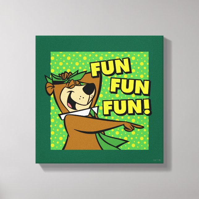 Lienzo Yogi Bear Fun Fun Fun (Anverso)