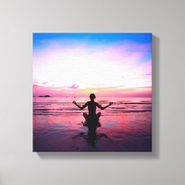 Lienzo yogui en rosa, chakra de yoga, chakras de corazón,