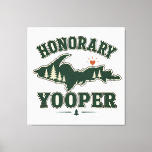 Lienzo Yooper Honorario - Península Superior de Michigan