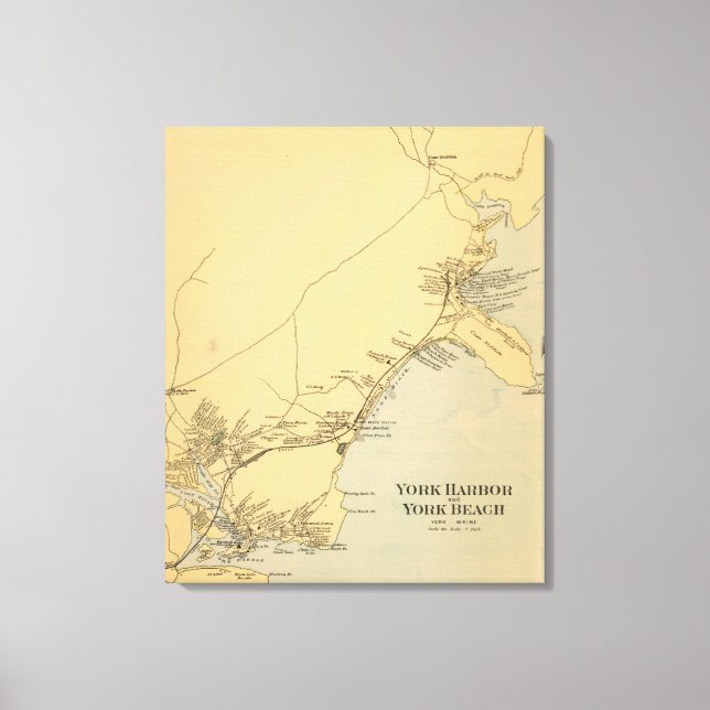 Lienzo York Harbour, York Beach (Anverso)