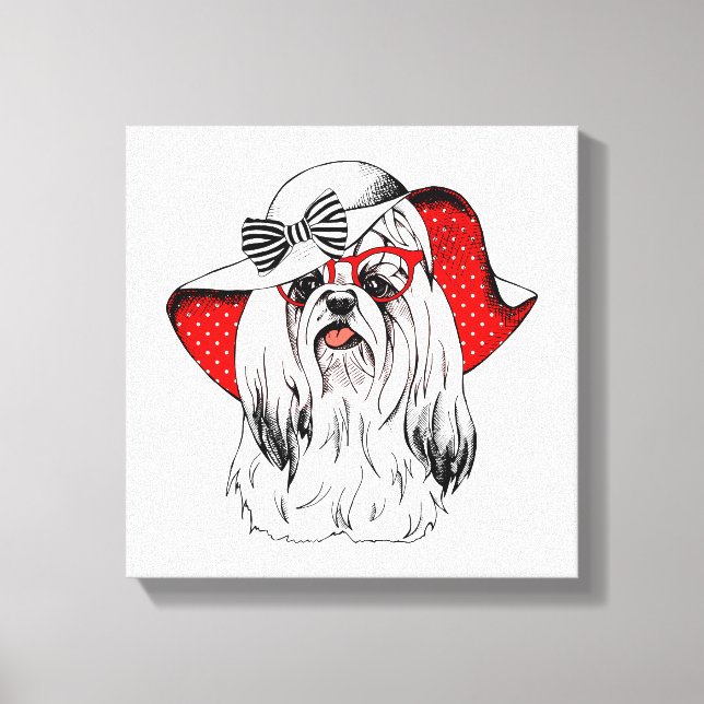 Lienzo Yorkie Fashion Shoot (Anverso)