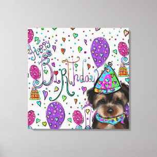 Lienzo Yorkie Poo