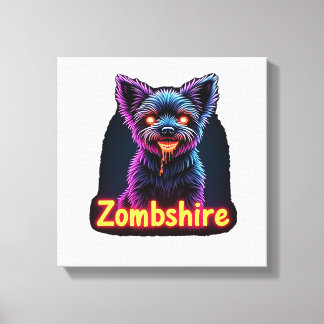Lienzo Yorkshire Terrier Yorkie Perro Zombie Halloween Ov