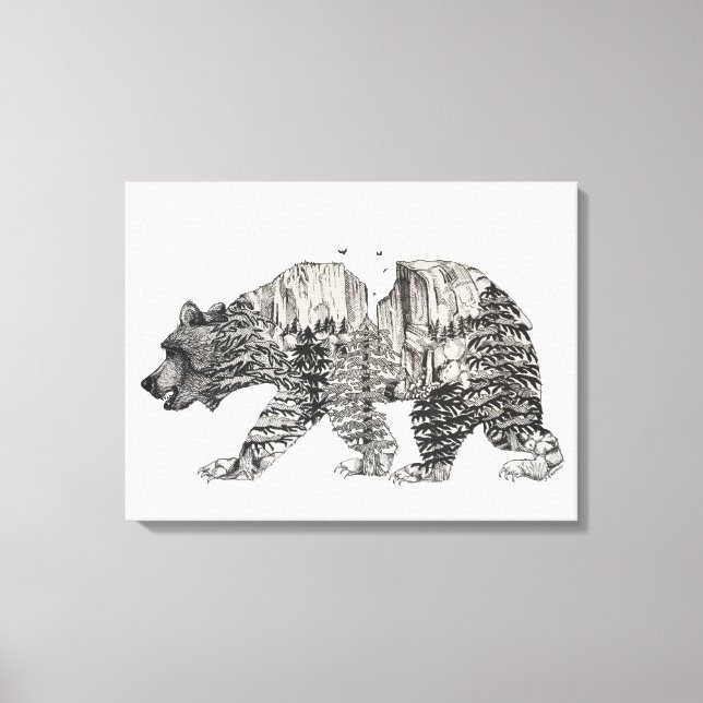 Lienzo Yosemite Bear (Anverso)