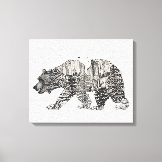 Lienzo Yosemite Bear (Anverso)