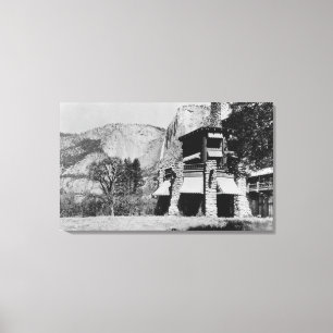 Lienzo Yosemite, CA - la casa de campo y el valle de