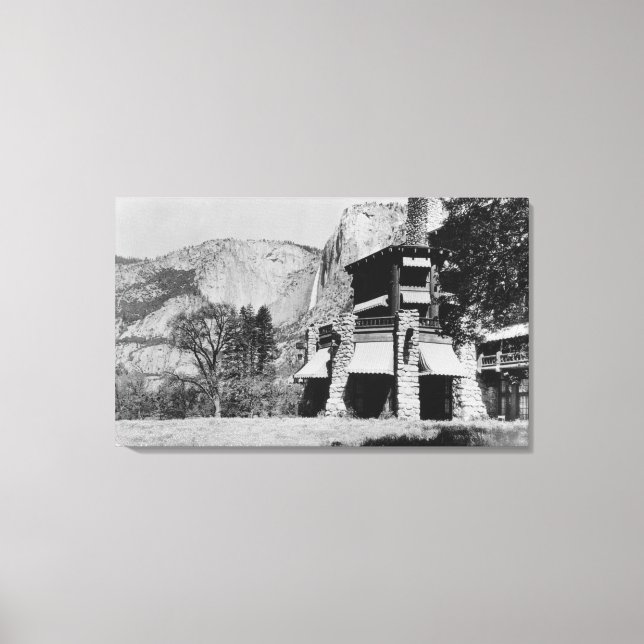 Lienzo Yosemite, CA - The Ahwahnee Lodge and Valley (Anverso)