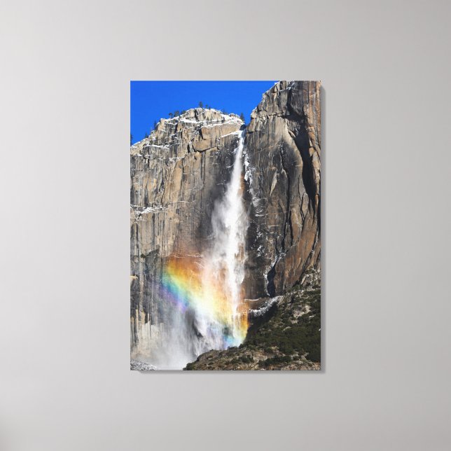 Lienzo Yosemite cae con arcoiris (Anverso)
