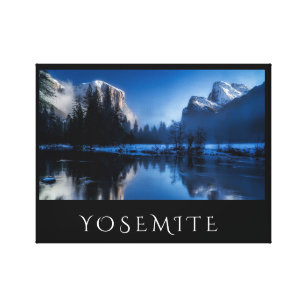Lienzo Yosemite escénica en invierno