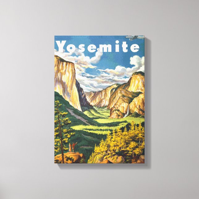 Lienzo Yosemite Travel Art (Vector) (Anverso)