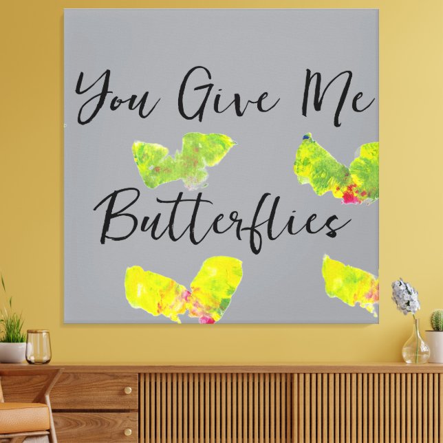 Lienzo You Give Me Butterflies (Insitu (Sala de estar))