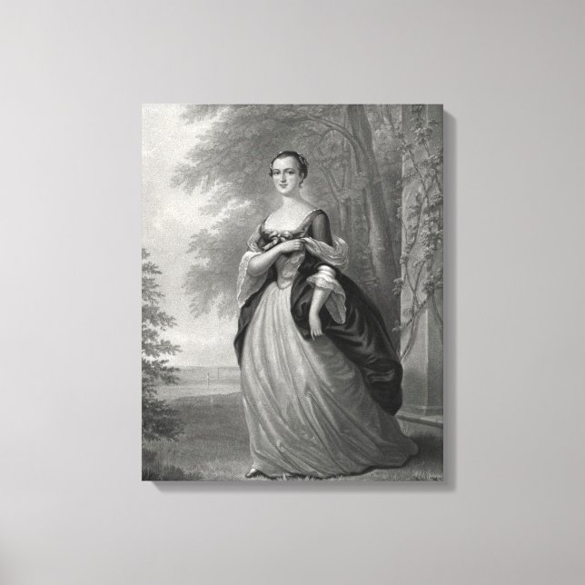 Lienzo Young Martha Washington 1863 (Anverso)