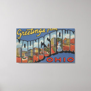 Lienzo Youngstown, Ohio - Escenas de letras grandes