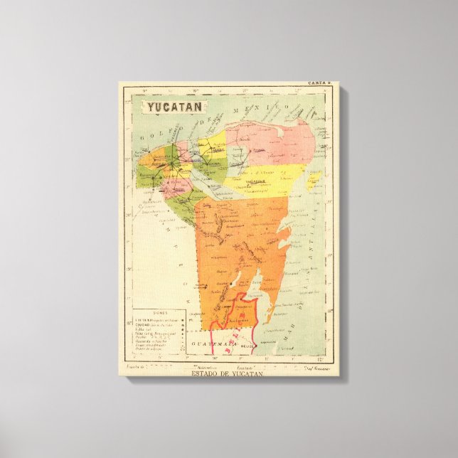 Lienzo Yucatán, México 2 (Anverso)