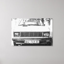 Lienzo Yugo, viejo auto yugoslavo