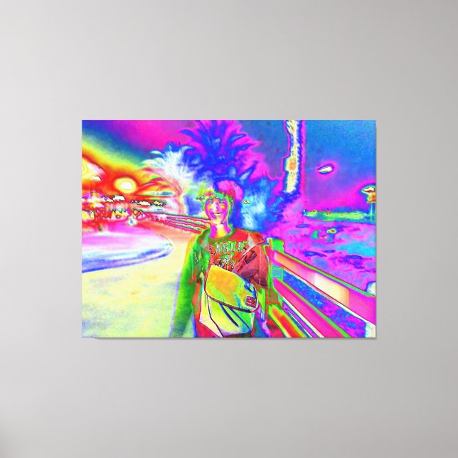 Lienzo Yuji en Santa Mónica (Anverso)