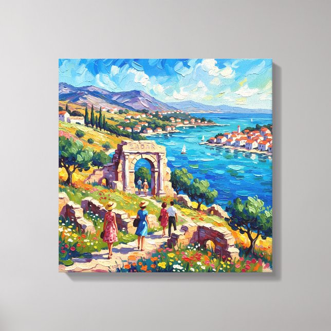 Lienzo Zadar Croatia Coastal Landscape Wall Decor (Anverso)