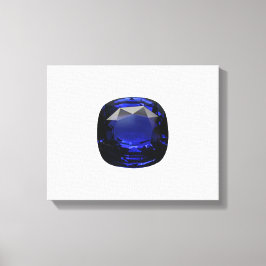 Lienzo Zafiro azul de corte cojín