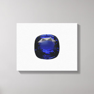 Lienzo Zafiro de corte de cojín azul