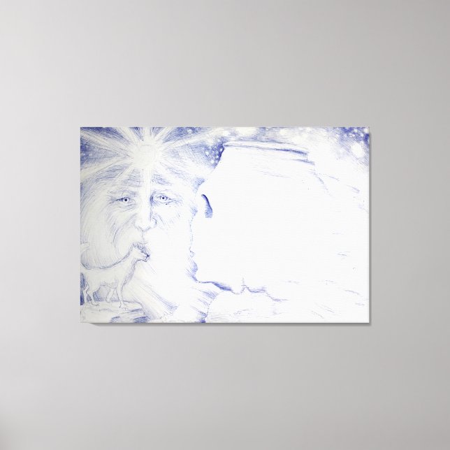 Lienzo Zamolxis y la Sfiinx Daciana (Anverso)