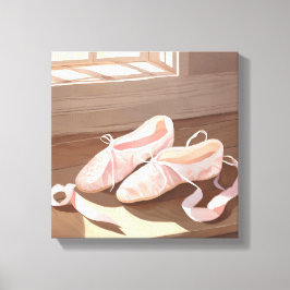Lienzo Zapatillas de Ballet Hermosas | Rosa Bonito